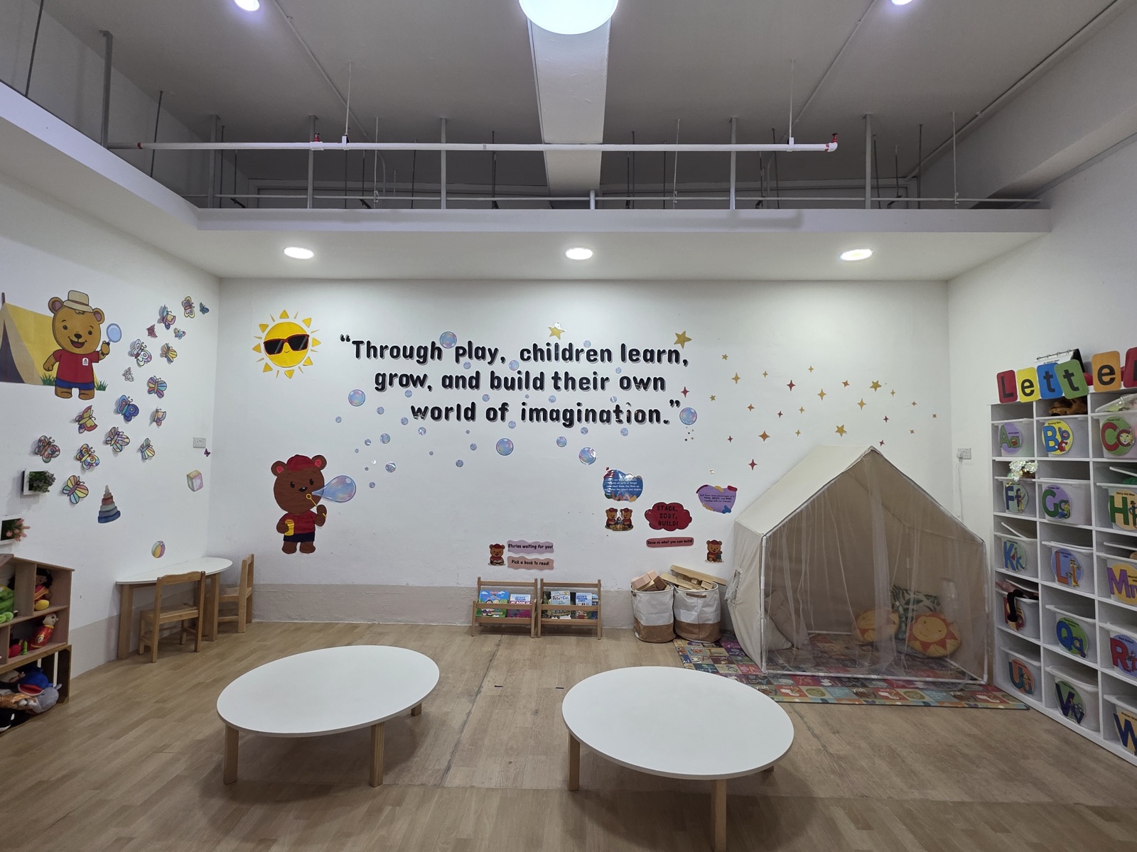 A play and imagination room at MapleBear Jurong Gateway